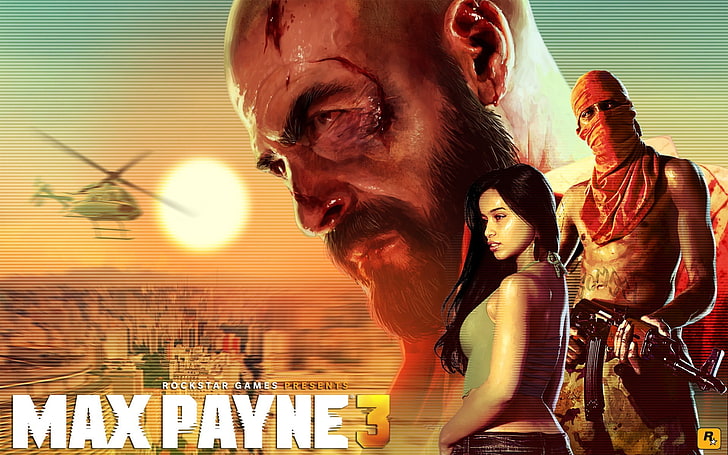 brown and black short coated dog, Max Payne, Max Payne 3, real people, HD wallpaper