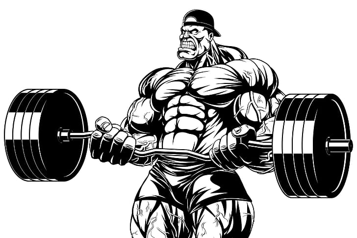 figure, art, muscle, rod, muscles, press, athlete, biceps, Bodybuilding, HD wallpaper