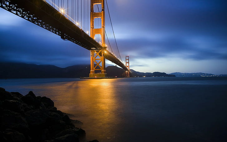 cityscape, bridge, Golden Gate Bridge, San Francisco, USA, photography, HD wallpaper