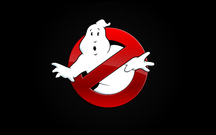 Ghostbusters, people, emotion, representation, red, black background, HD wallpaper