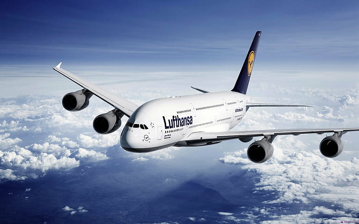 380, 861, A380, Airbus, Airbus A, aircraft, airplane, Lufthansa