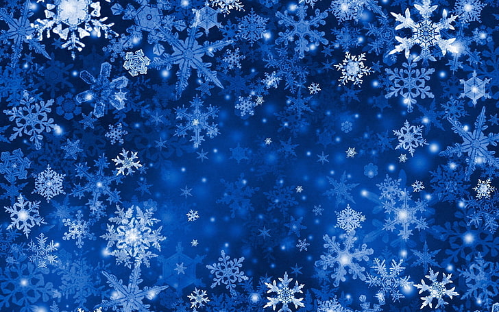snowflakes wallpaper, background, bright, texture, winter, christmas, HD wallpaper
