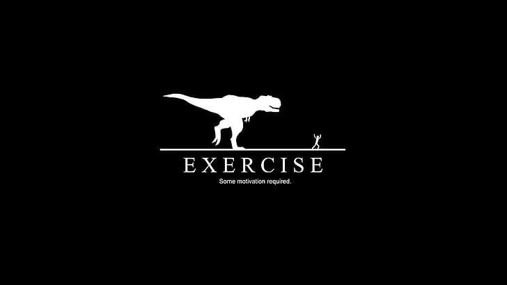 Exercise HD, motivation, motivational, t-rex, HD wallpaper
