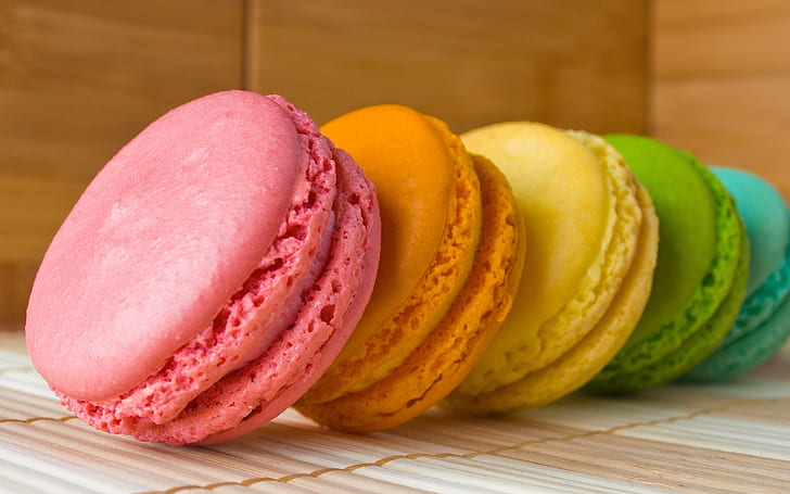 Colourful Macaroons, cakes, sweets, HD wallpaper