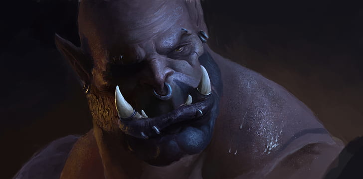 face, World of Warcraft, Orc, wow, Garrosh Hellscream, Warlords of Draenor, HD wallpaper