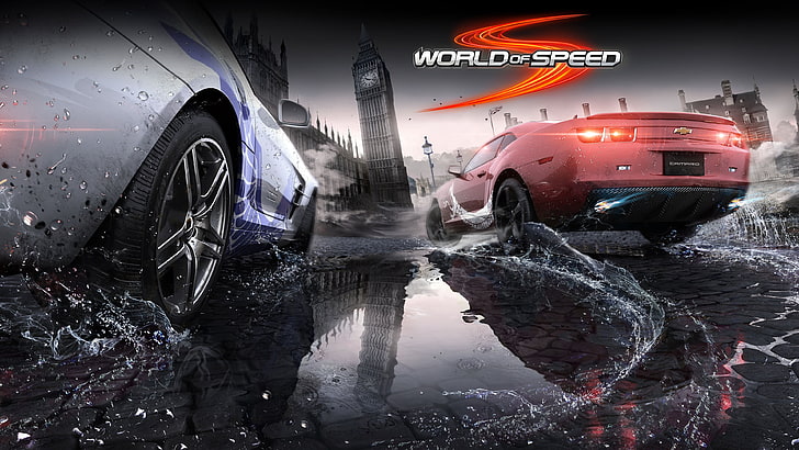 world of speed digital wallpaper, video games, car, London, Chevrolet Camaro SS