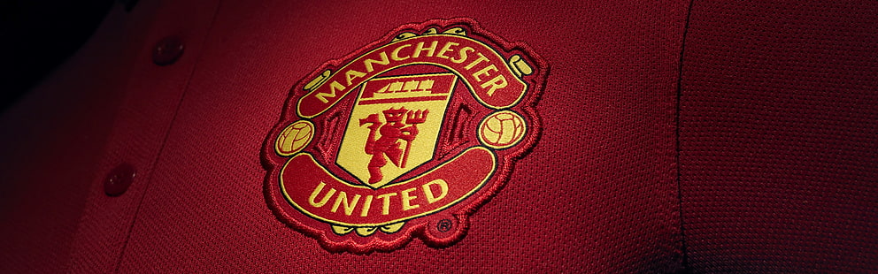  Fondo de pantalla HD Manchester United, logo, camisetas deportivas, clubes de fútbol, ​​​​Premier League