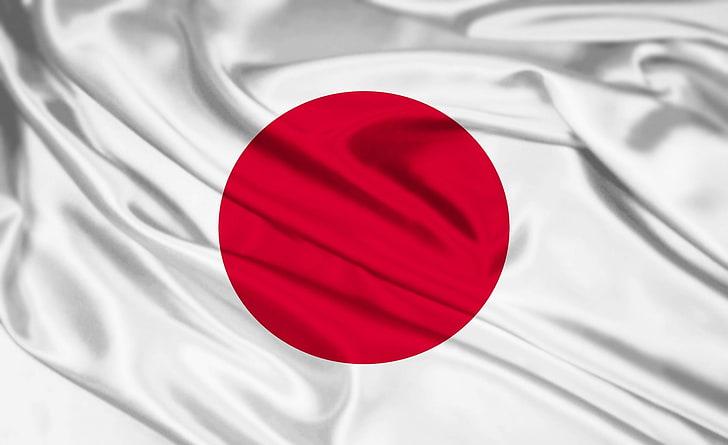 Japanes Flag, white textile with round pink on center, Aero, Creative