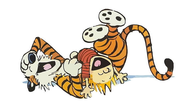 Calvin and Hobbes, comics, Bill Watterson, white background