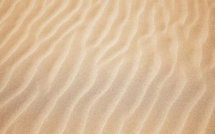 brown sand, beach, nature, small, waves, sand Dune, desert, backgrounds, HD wallpaper