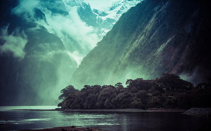mountains, lake, New Zealand, water, beauty in nature, scenics - nature