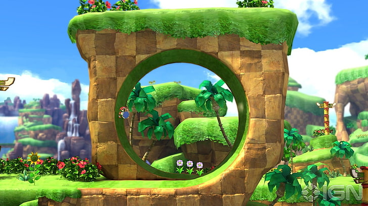 HD wallpaper: brown and green loop gae track, Sonic the Hedgehog, video  games | Wallpaper Flare