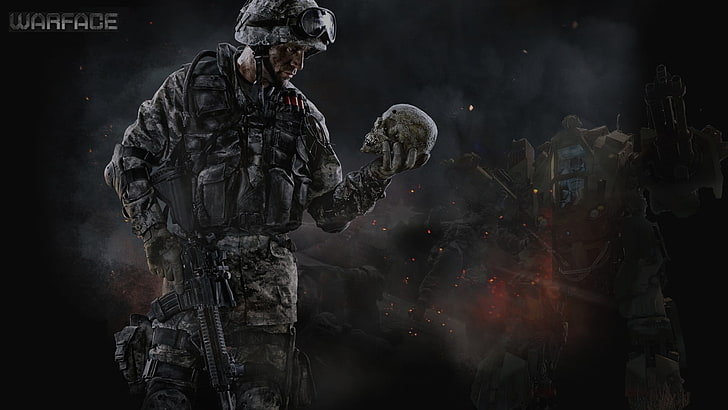 Warface wallpaper, first-person shooter, Crytek, government, night, HD wallpaper