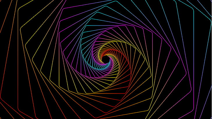 HD wallpaper: infinite loop, illusion, colorful lines, Abstract | Wallpaper  Flare