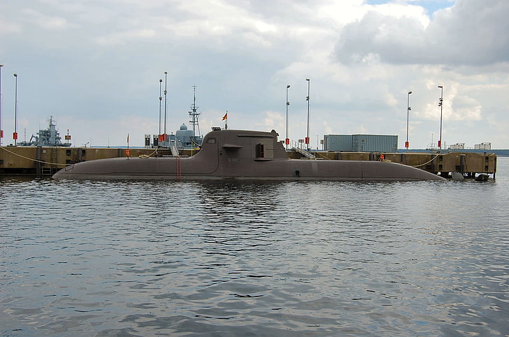 submarine, U32, military, vehicle, nautical vessel, water, cloud - sky