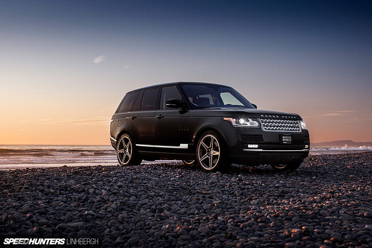 Range Rover Beach Rocks Stones SUV HD, cars, HD wallpaper