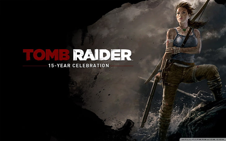 Tomb Raider, Lara Croft, video games, text, communication, western script