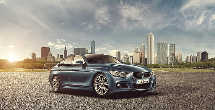 grey BMW F30, 3 series, sedan, concept, car, luxury, modern, land Vehicle, HD wallpaper
