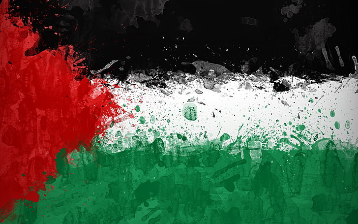 Jordan flag illustration, palestine, background, texture, surface, HD wallpaper
