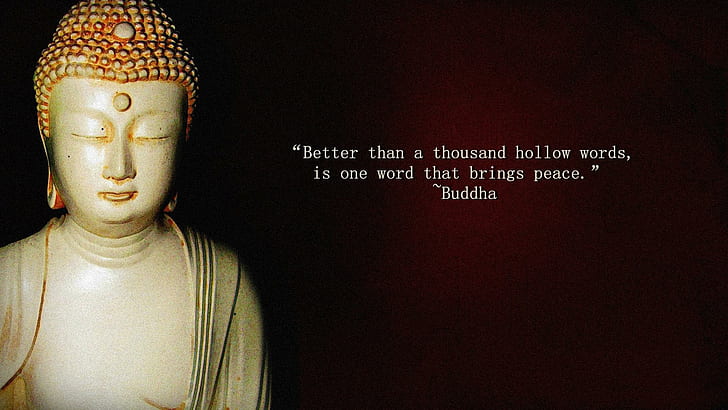 Buddha quote, buddha quote, digital art, 1920x1080, statue, typography, HD wallpaper