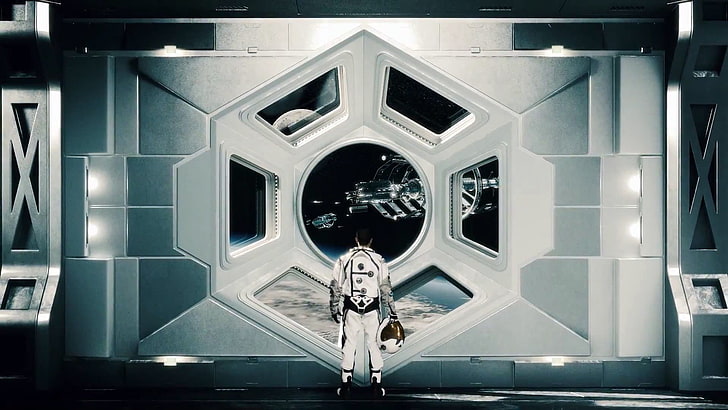 astronaut near the door digital wallpaper, Civilization: Beyond Earth