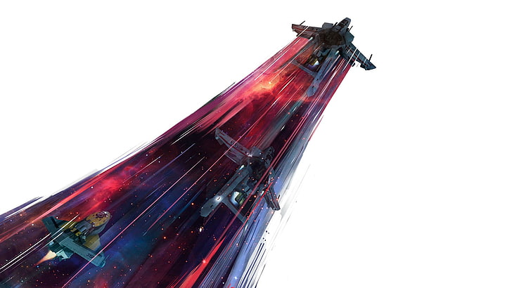 red and black car roof rack, video games, spaceship, Star Citizen, HD wallpaper