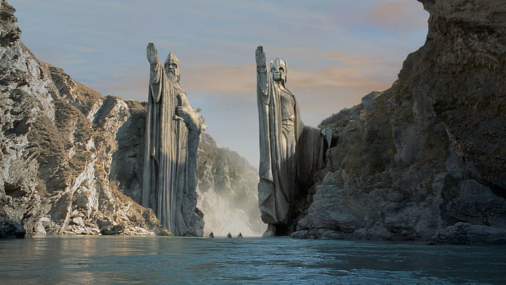the lord of the rings argonath the lord of the rings the fellowship of the ring