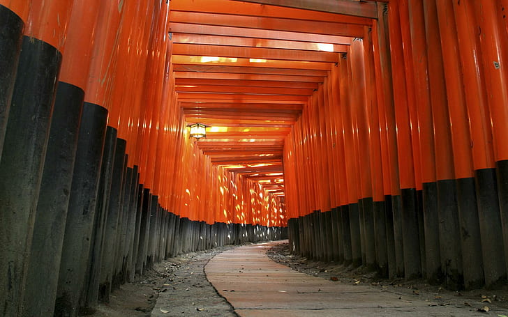 Japan Architecture Torii Japanese Fushimi Inari Shrine, HD wallpaper