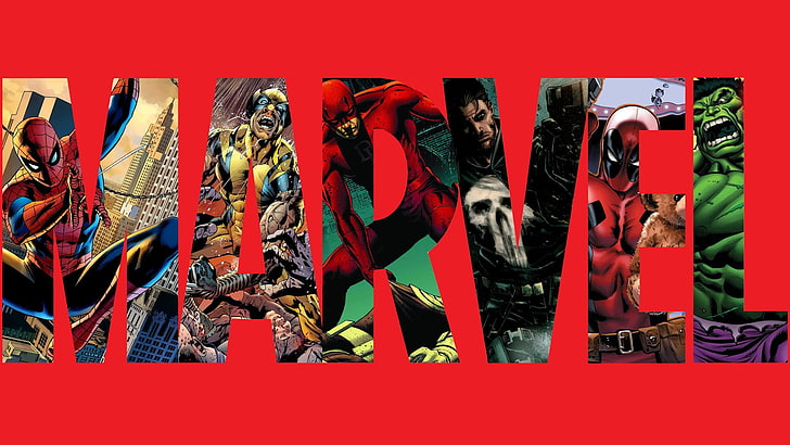 HD wallpaper: Marvel Comics wallpaper, Daredevil, Deadpool, Hulk, Logo,  Punisher | Wallpaper Flare