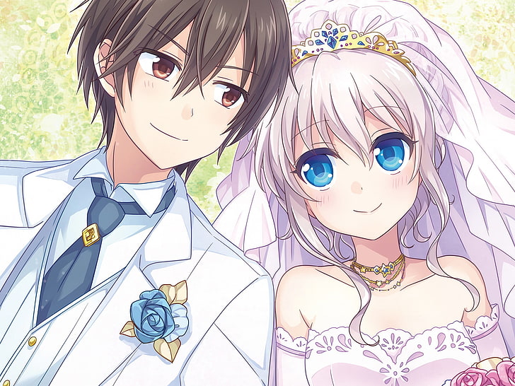 male and female anime character illustration, Charlotte (anime)