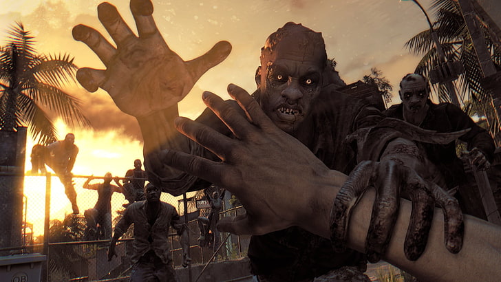 zombies illustration, dying light, attack, game, novelty, people, HD wallpaper