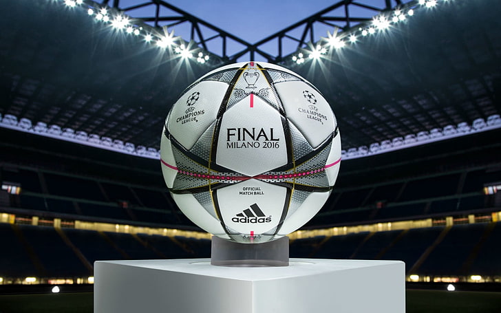 HD wallpaper: white and gray adidas soccer ball, uefa champions league,  2016 | Wallpaper Flare