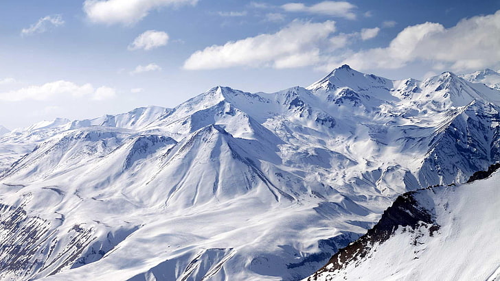 nature, glacier, mountain, snow, alp, landscape, ice, mountains, HD wallpaper