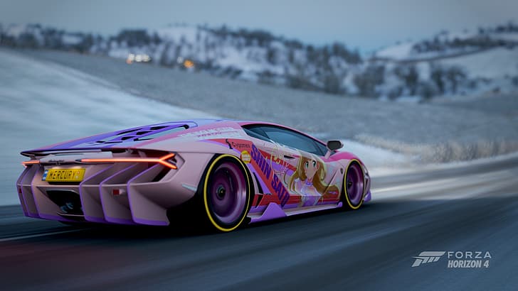 Forza Horizon 4, Lamborghini Centenario LP770-4, anime, HD wallpaper