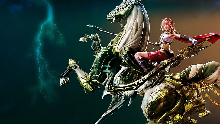 Hd Wallpaper Lightning Farron Games Ffxiii Ff13 Horse Final Fantasy Xiii Wallpaper Flare