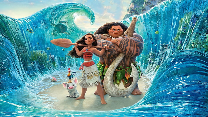 Disney Moana wallpaper, Movie, Maui (Moana), Moana (Movie), Moana Waialiki, HD wallpaper