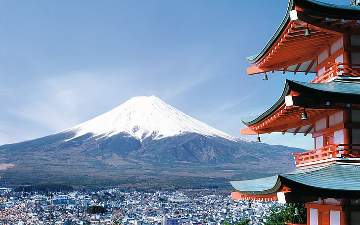Mount Fuji, japan, city, sakura, mt Fuji, japanese Culture, asia