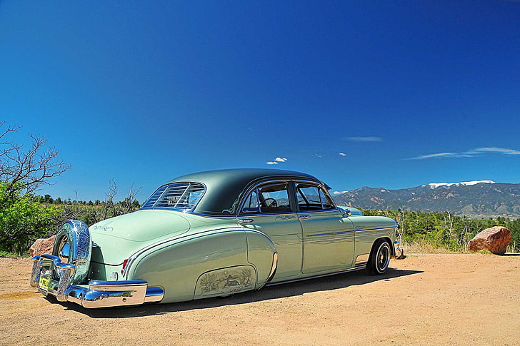 1950, auto, automobile, car, chevrolet, custom, deluxe, lowrider, HD wallpaper