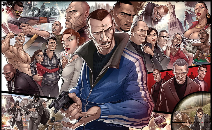 GTA 4 Characters, gangster wallpaper, Games, Grand Theft Auto, HD wallpaper