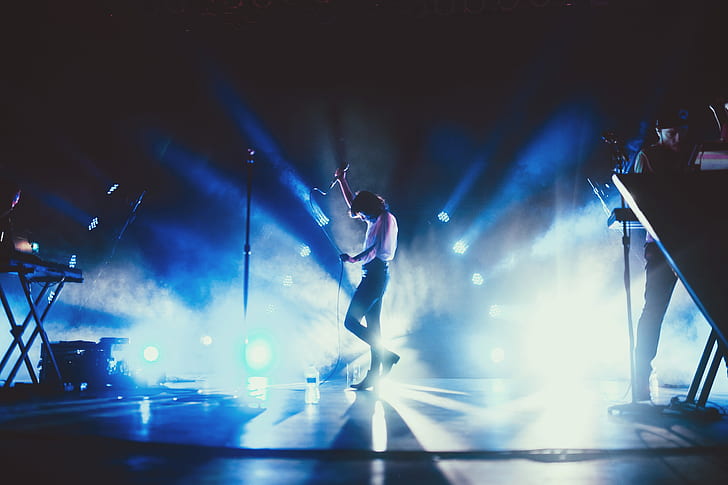 concerts, silhouette, Lauren Mayberry, Chvrches, stages, stage shots, HD wallpaper