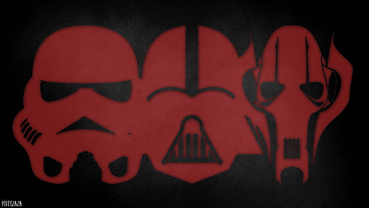 red and black heart print textile, Star Wars, Darth Vader, stormtrooper, HD wallpaper