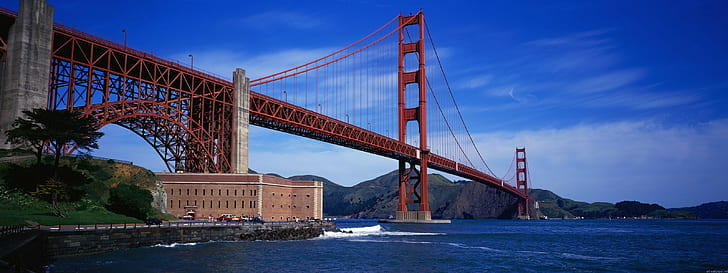 bridge, Golden Gate Bridge, USA, HD wallpaper