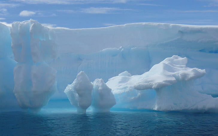 Amazing Icebergs, artic, nature, frozen water, winter, white