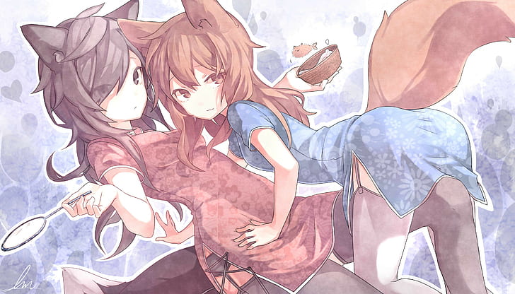 anime, anime girls, animal ears, fox girl, original characters, HD wallpaper
