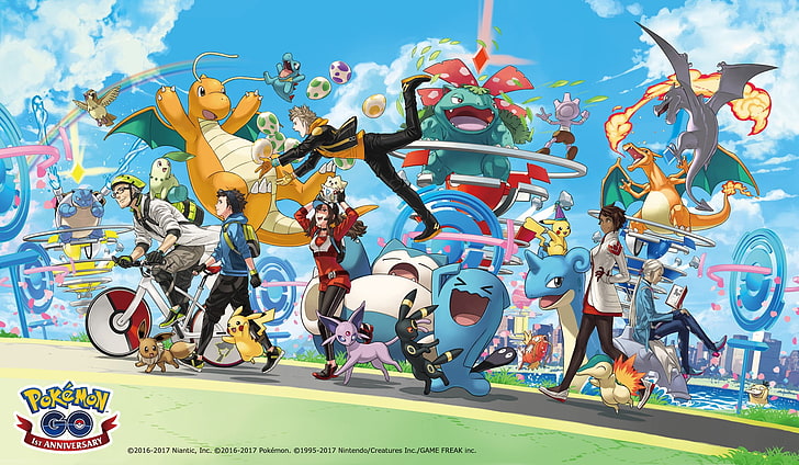 Pokemon Go wallpaper, video games, Pikachu, Pokémon, representation, HD wallpaper