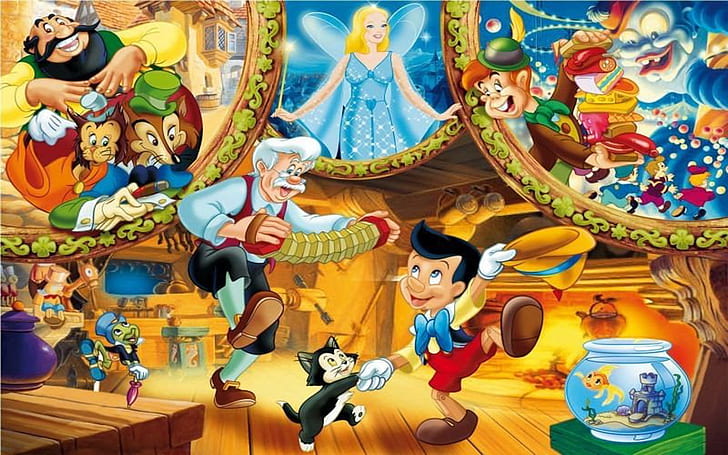 Pinocchio And Clementoni Puzzle 25163 Classic 3 X 48 Pieces Walt Disney Picture 1920×1200