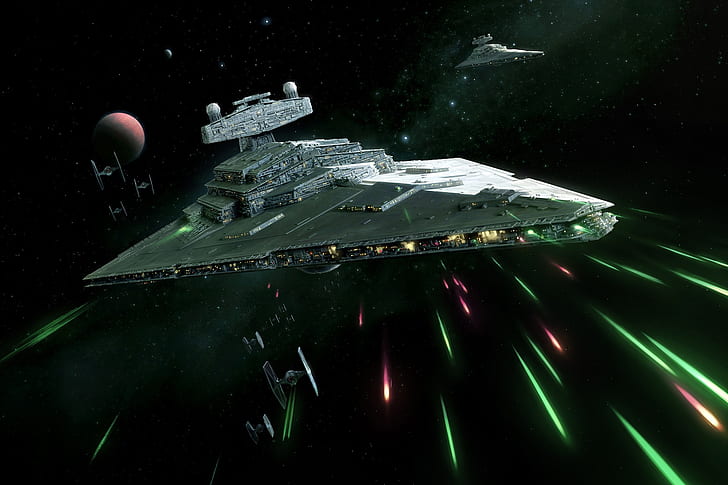 Imperial Forces, Star Wars, science fiction, artwork, Star Wars Ships, HD wallpaper