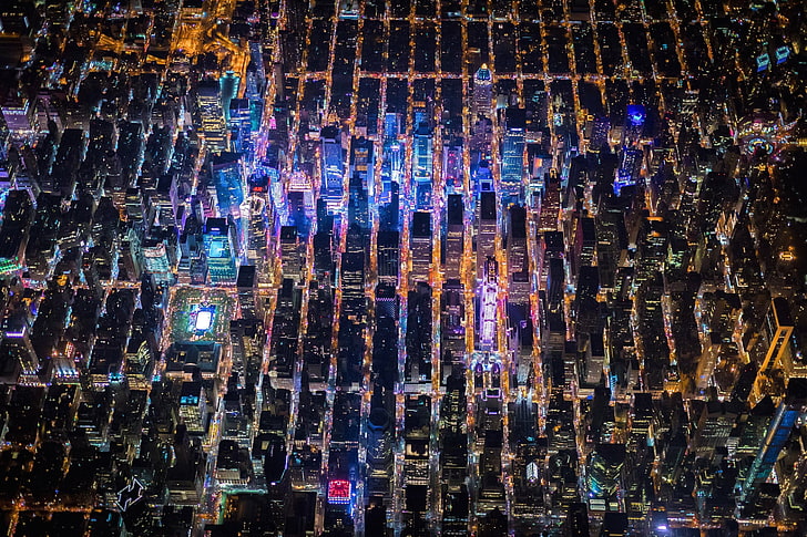 video game wallpaper, New York City, Times Square, USA, night, HD wallpaper
