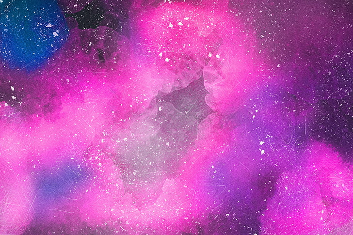HD wallpaper: purple and blue galaxy wallpaper, stains, watercolor, pink,  nebula | Wallpaper Flare