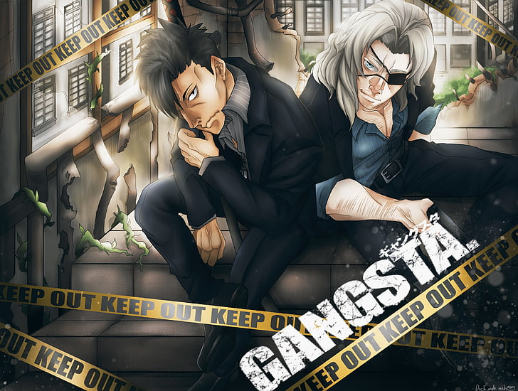 HD wallpaper: gangsta, worick arcangelo, nicholas brown, eyepatch, gun,  Anime | Wallpaper Flare
